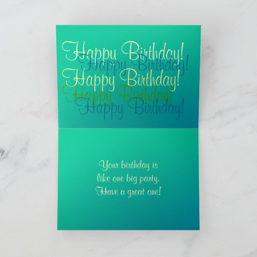 Irish Personal Birthday Card Kaart (Binnen)