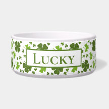 Irish Personalized Large Dog Bowl | Lucky