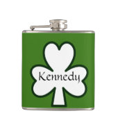 IRISH PERSONALIZED SHAMROCK ST PATRICKS DAY FLASK HEUPFLES (Voorkant)