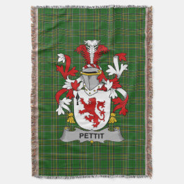 Irish Pettit Coat of Arms Family Crest Ireland Deken