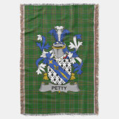 Irish Petty Coat of Arms Family Crest Ierland Deken (Voorkant Verticaal)