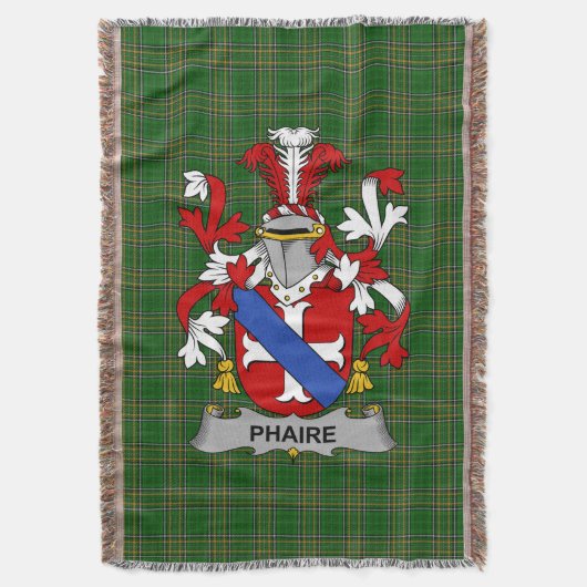 Irish Phaire wapenschild Family Crest Ireland Deken (Voorkant Verticaal)