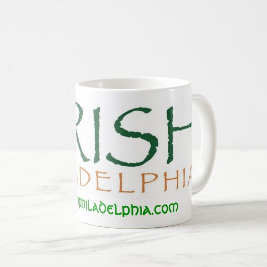 Irish Philadelphia Plain White Mok (Voorkant rechts)