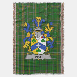 Irish Pike Coat of Arms Family Crest Ireland Deken