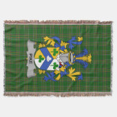 Irish Pike Coat of Arms Family Crest Ireland Deken (Voorkant)