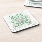 Irish Pink SHamrock Onderzetter (Linkerzijde)