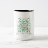 Irish Pink SHamrock Tweekleurige Koffiemok (Center)