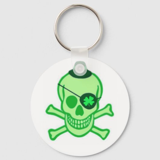 Irish Pirate Skull Sleutelhanger (Voorkant)