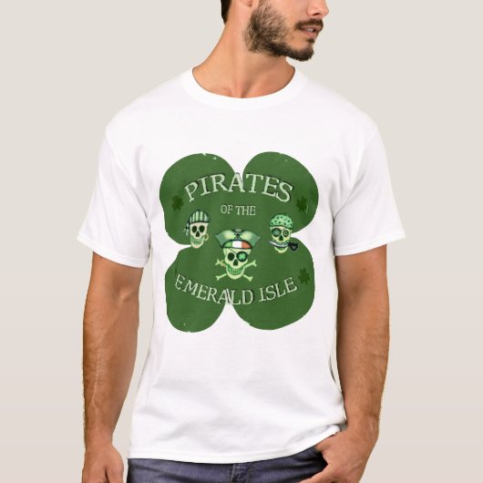Irish Pirate St. Patrick's Day T-Shirt (Voorkant)