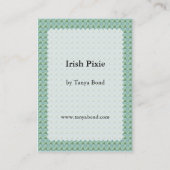 Irish Pixie ACEO prints Visitekaartje (Achterkant)