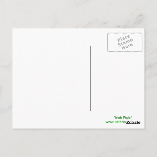 Irish Pixie Fairy Briefkaart (Achterkant)