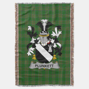 Irish Plunkett wapenschild Family Crest Ireland Deken