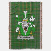Irish Podmore Coat of Arms Family Crest Ireland Deken (Voorkant Verticaal)