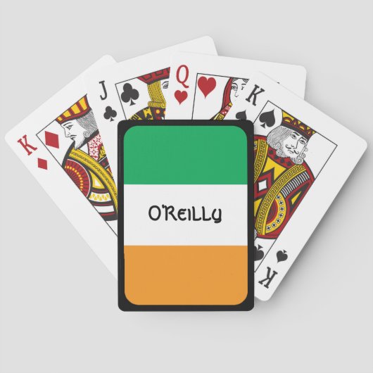 Irish Poker Player Personalized Tricolor Flag Bic Pokerkaarten (Achterkant)