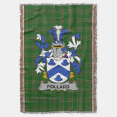 Irish Pollard Coat of Arms Family Crest Ireland Deken (Voorkant Verticaal)