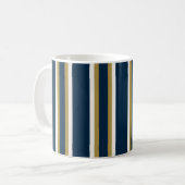 Irish Polo stripes Blue and Gold  Koffiemok (Voorkant links)