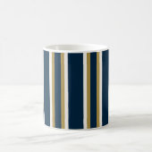 Irish Polo stripes Blue and Gold  Koffiemok (Center)