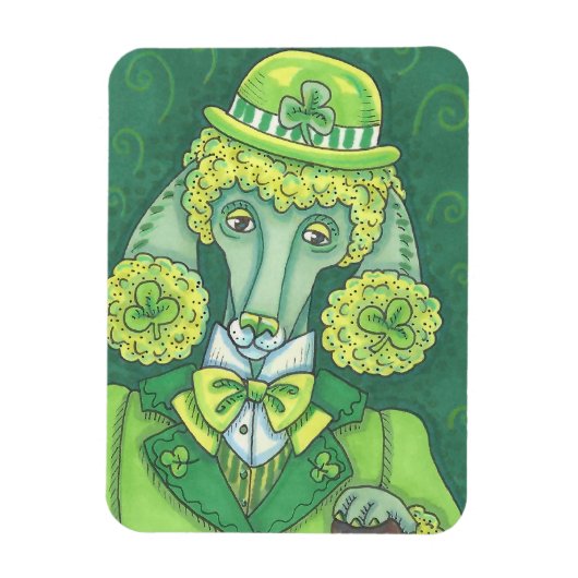 Irish Poodle ST. PATRICK DAG DOG MAGNET *Custom Magneet (Verticaal)