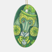 IRISH POODLE ST. PATRICK'S DAY DOG ORNAMENT Oval (Rechts)
