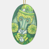 IRISH POODLE ST. PATRICK'S DAY DOG ORNAMENT Oval (Links)