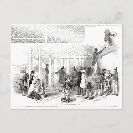 Irish Potato Famine, 1847 Briefkaart (Voorkant)