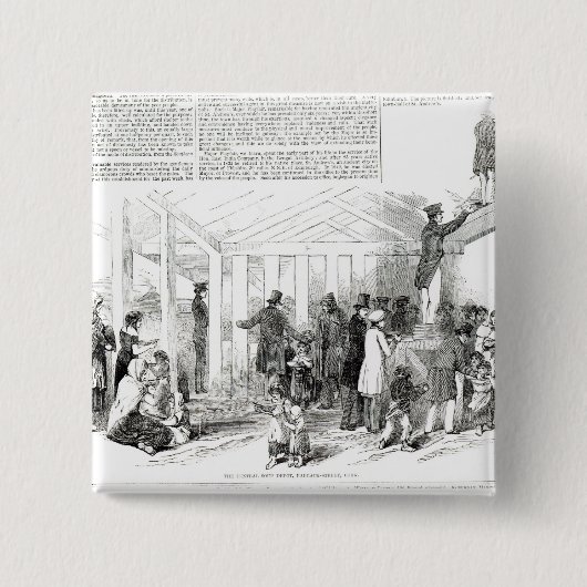 Irish Potato Famine, 1847 Vierkante Button 5,1 Cm (Voorkant)