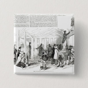 Irish Potato Famine, 1847 Vierkante Button 5,1 Cm