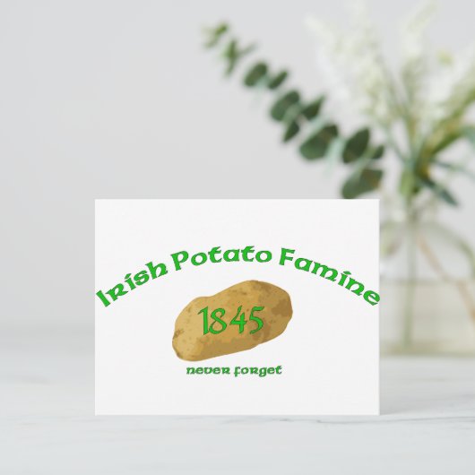 Irish Potato Famine - Vergeet het nooit! Briefkaart (Staand voorkant)
