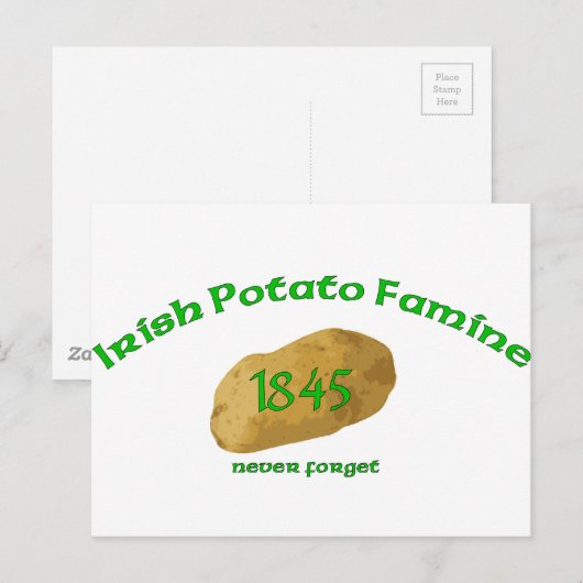 Irish Potato Famine - Vergeet het nooit! Briefkaart (Voorkant / Achterkant)