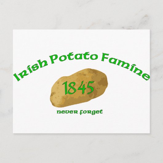 Irish Potato Famine - Vergeet het nooit! Briefkaart (Voorkant)