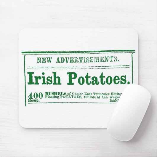 Irish Potato Newspapier Advertisement Civil War er Muismat (Met muis)