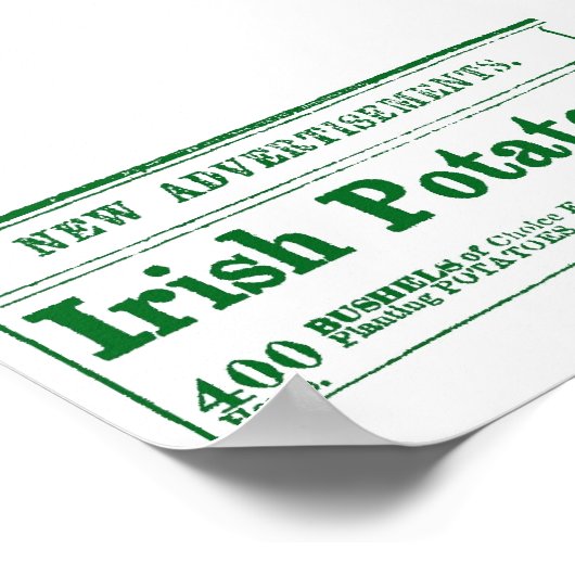 Irish Potato Newspapier Advertisement Civil War er Poster (Hoek)