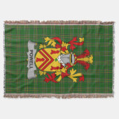Irish Powell Coat of Arms Family Crest Ireland Deken (Voorkant)