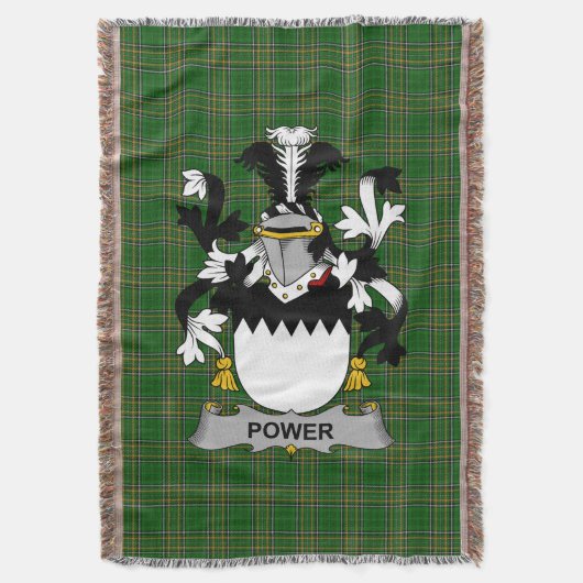 Irish Power Coat of Arms Family Crest Ierland Deken (Voorkant Verticaal)