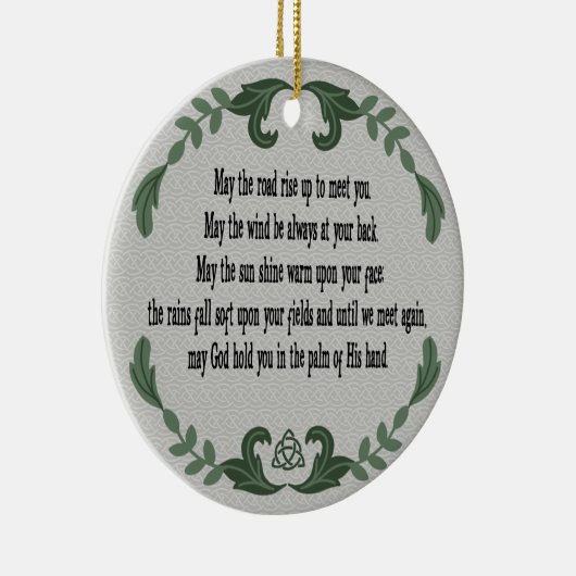 Irish Prayer Blessing Loving Memory Herembrance Keramisch Ornament (Rechts)