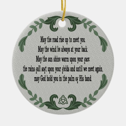 Irish Prayer Blessing Loving Memory Herembrance Keramisch Ornament (Voorkant)