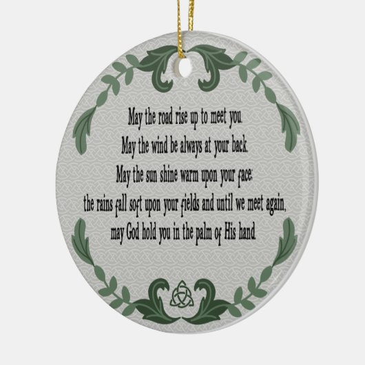 Irish Prayer Blessing Loving Memory Herembrance Keramisch Ornament (Links)