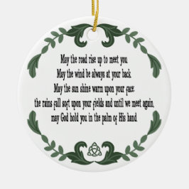 Irish Prayer Blessing Loving Memory Herembrance Keramisch Ornament