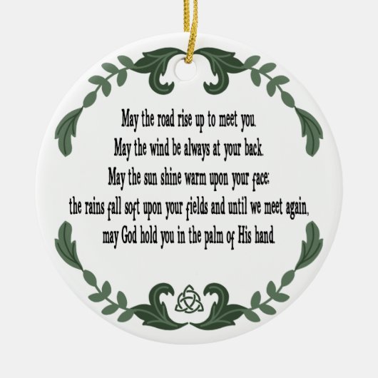 Irish Prayer Blessing Loving Memory Herembrance Keramisch Ornament (Voorkant)