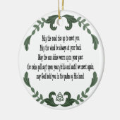 Irish Prayer Blessing Loving Memory Herembrance Keramisch Ornament (Links)