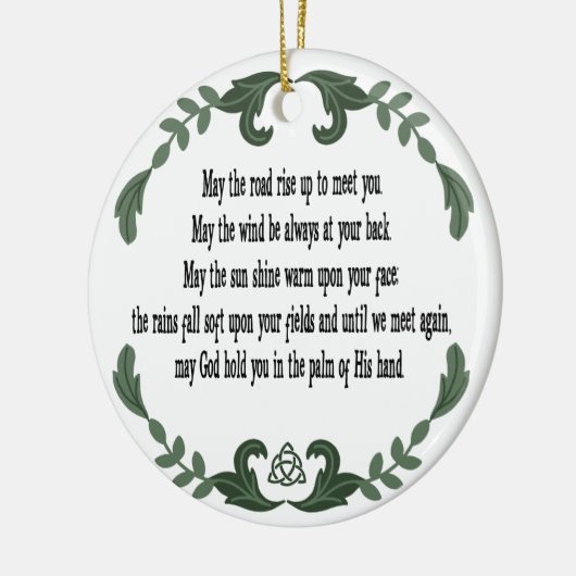 Irish Prayer Blessing Loving Memory Herembrance Keramisch Ornament (Links)