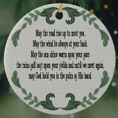 Irish Prayer Blessing Loving Memory Keramisch Ornament