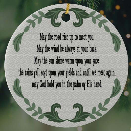 Irish Prayer Blessing Loving Memory Keramisch Ornament