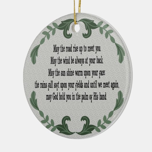 Irish Prayer Blessing Loving Memory Keramisch Ornament (Links)