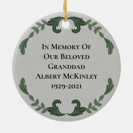 Irish Prayer Blessing Loving Memory Keramisch Ornament (Achterkant)