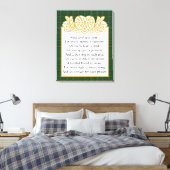 Irish Prayer Celtic Border and Tartan Canvas Afdruk (Insitu (Slaapkamer))