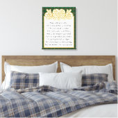 Irish Prayer Celtic Border and Tartan Canvas Afdruk (Insitu (Slaapkamer))