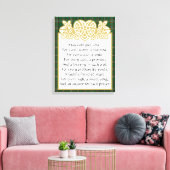 Irish Prayer Celtic Border and Tartan Canvas Afdruk (Insitu (Woonkamer))