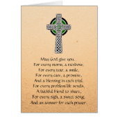 Irish Prayer Celtic Cross Wenskaart (Voorkant)