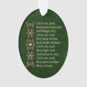 Irish Prayer Circle Me Lord Persoonlijk kerstfeest Ornament (voorkant)